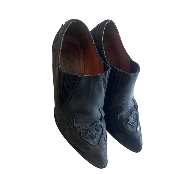 Vintage black boots,‎ booties Spain, leather blooming DALEY 9 - Picture 1 of 7